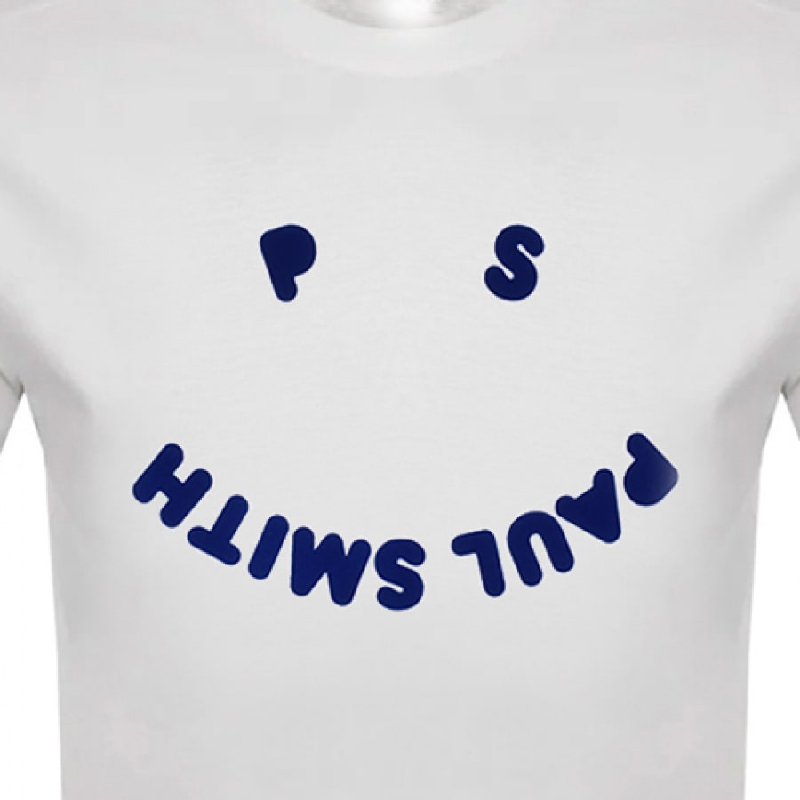 Alternative Image for ProductPS By Paul Smith Happy Smile Logo T Shirt White3